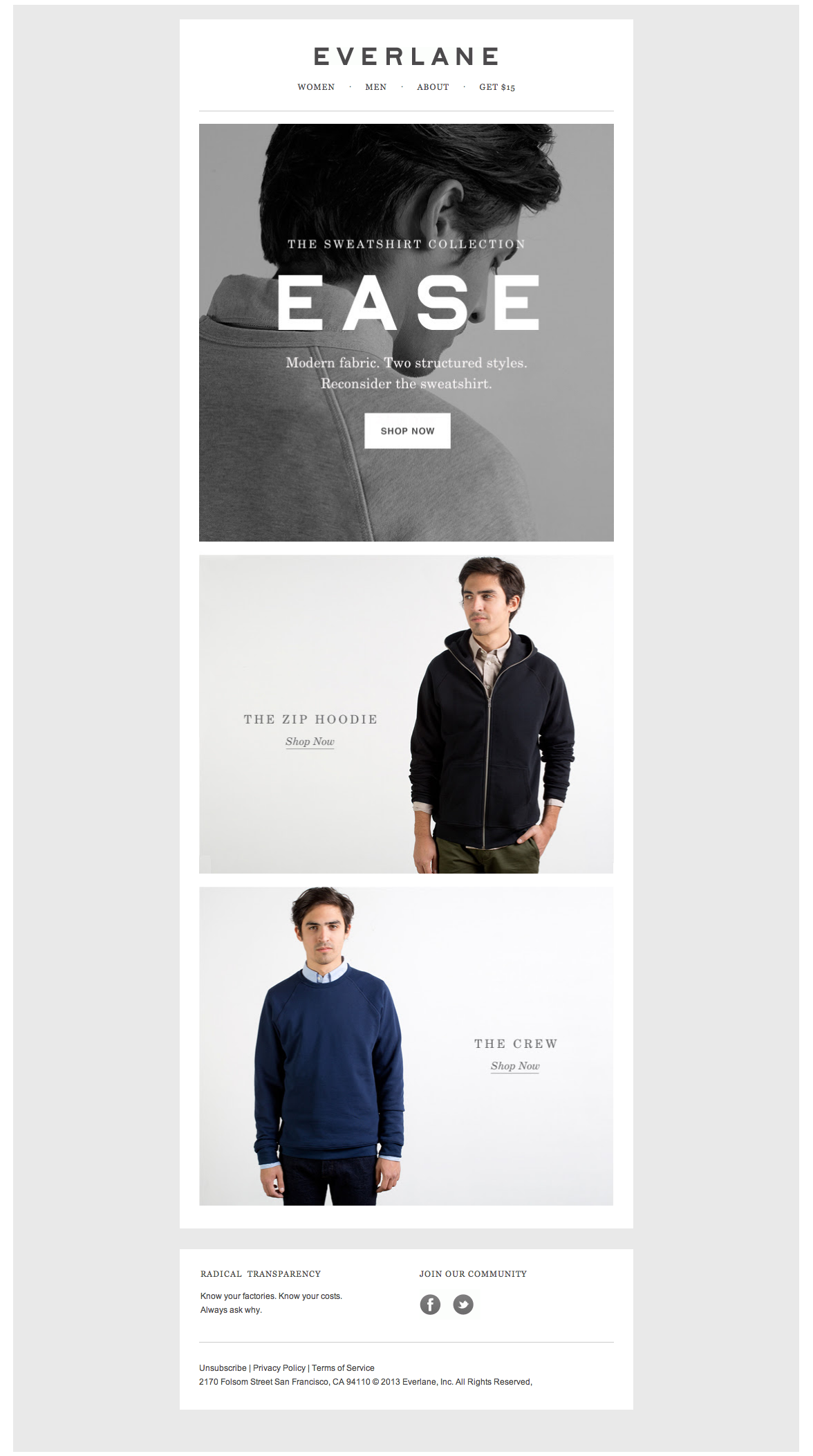 Everlane Email example